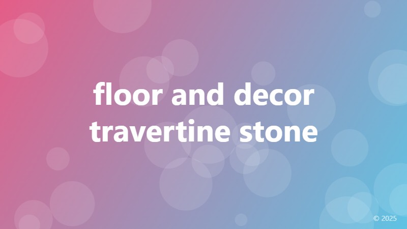 floor and decor travertine stone