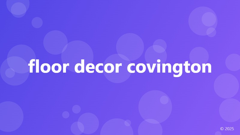 floor decor covington