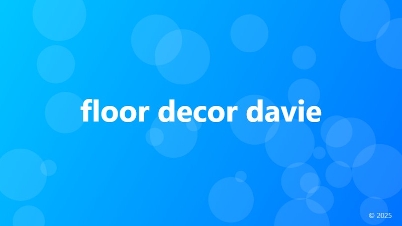 floor decor davie