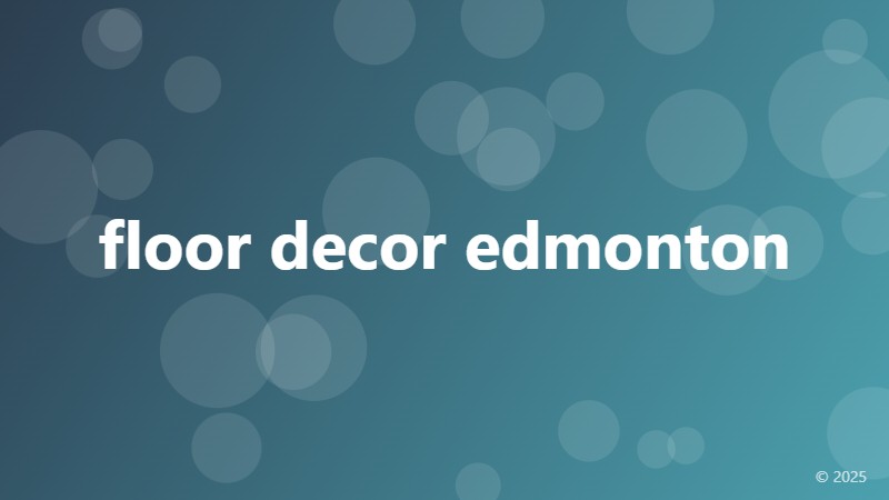 floor decor edmonton