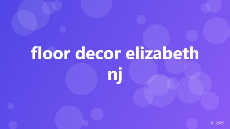floor decor elizabeth nj