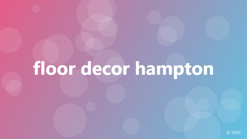 floor decor hampton