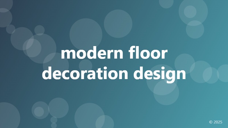 modern floor decoration design